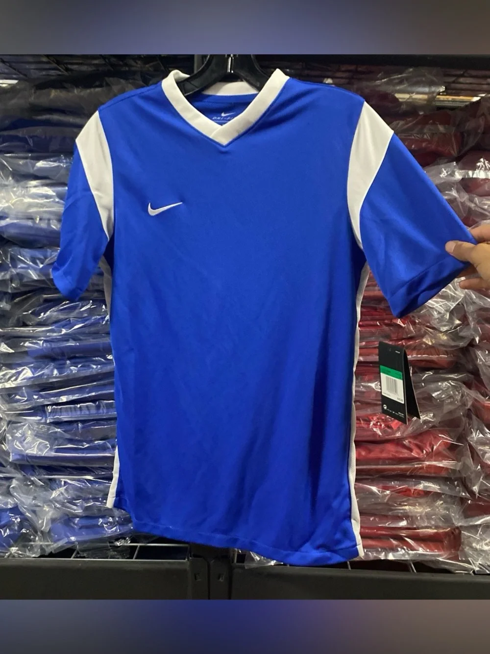 Nike Derby III Soccer Jersey NWT Kids XL Blue/White DRI-FIT CW3834-480